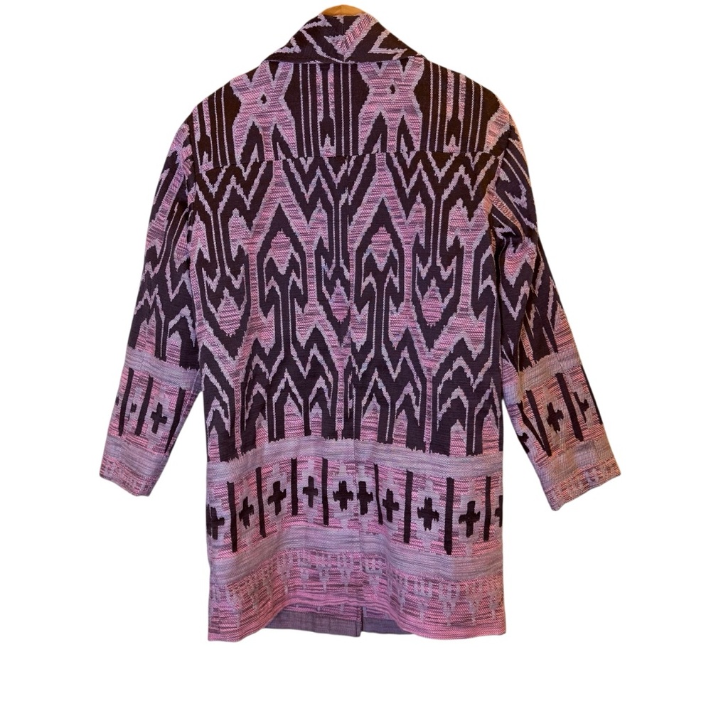 Scotch & Soda Pink and Brown Aztec Jacquard Blazer sz L - Picture 5 of 11